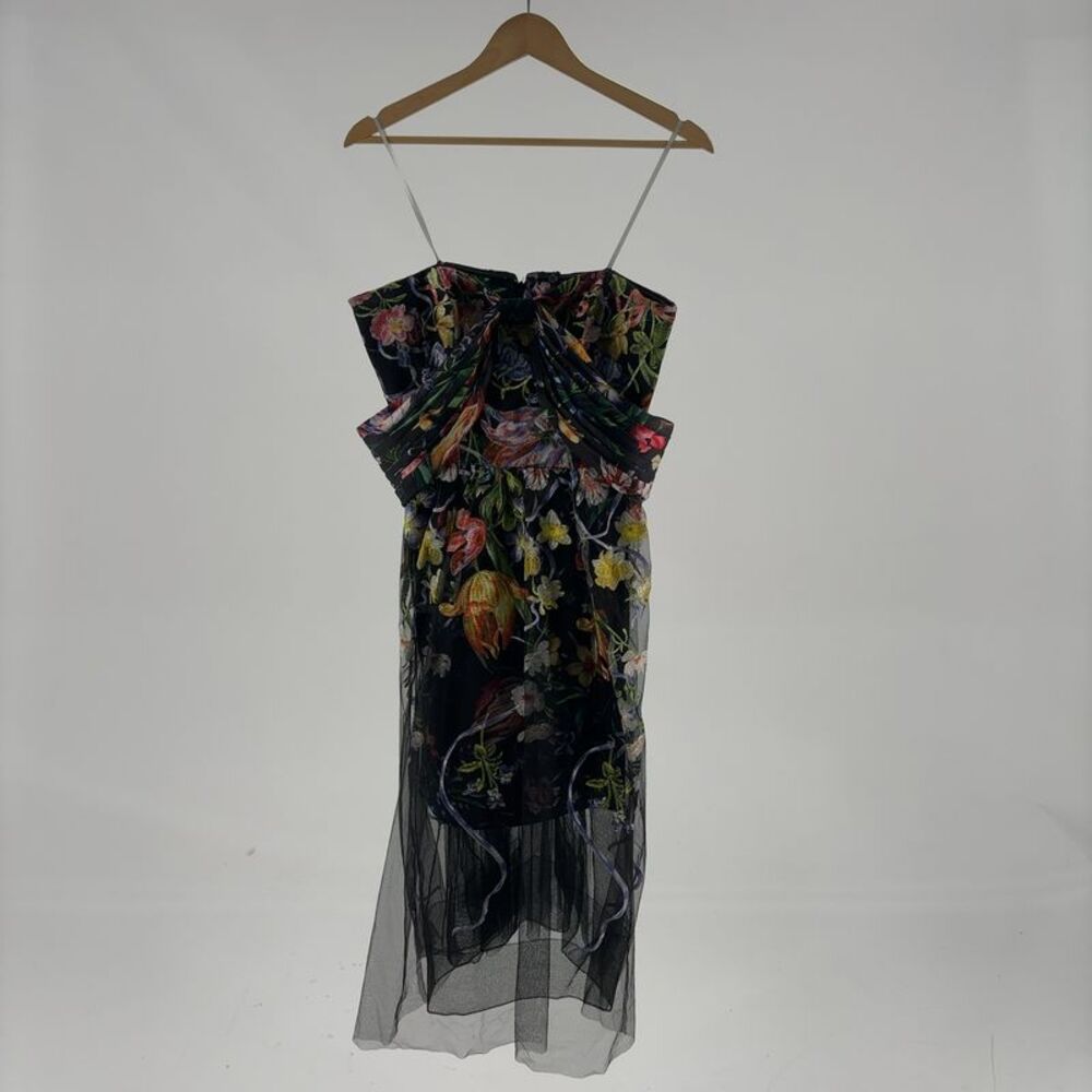 Marchesa Notte Mini Dress Floral Printed